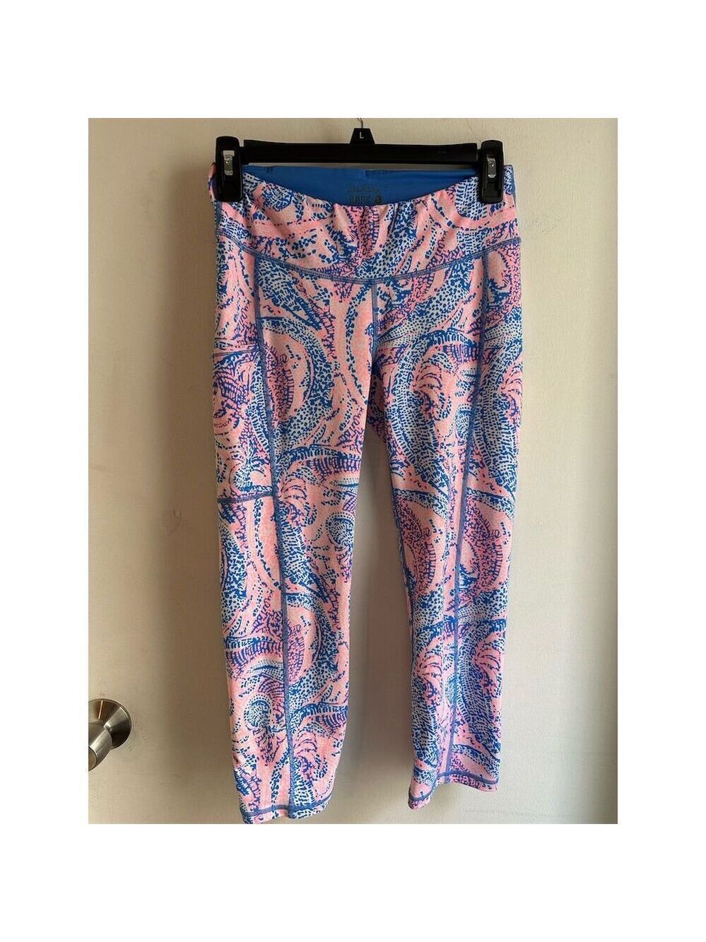 Lilly Pulitzer Women's Cropped Leggings S Multicolor Paisley Activewear